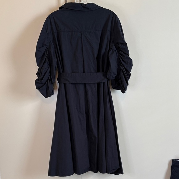 Gracia Navy Long Sleeve Midi Dress with Belt - Picture 13 of 13